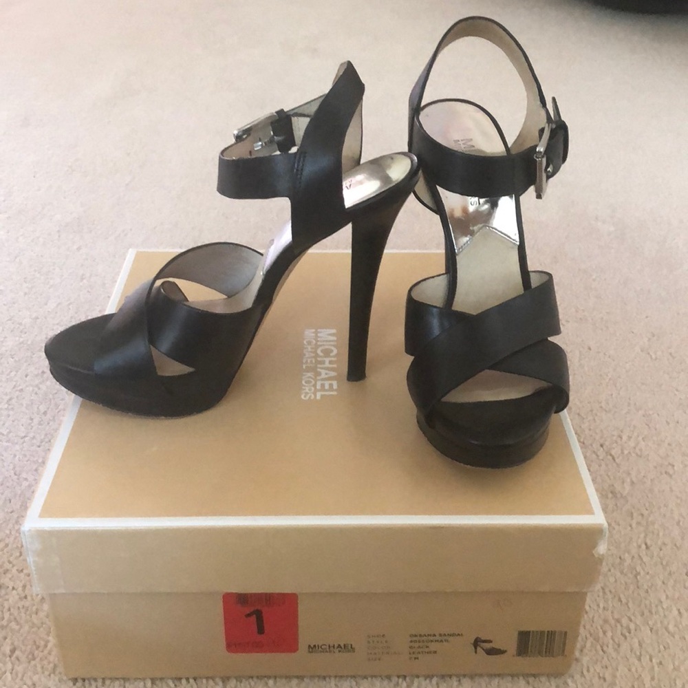 Sexy MK black sandal heels!